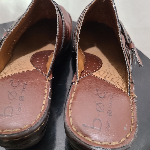 Born Brown Leather Clogs - Picture 5 of 10